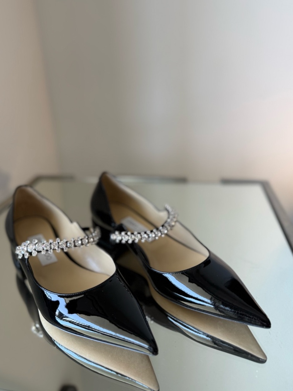 New JIMMY CHOO Bing 25 Patent Leather Ballet Flats $1,150 38 - Picture 3 of 10